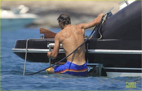 Rafael Nadal Shirtless Ibiza Vacation With Maria
