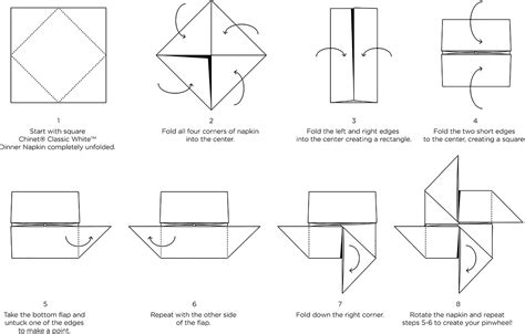 fold  napkin   pinwheel chinet