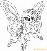 Pony Unicorn Pages Coloring Rarity Color sketch template