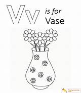 Vase Coloring Sheet Kids sketch template