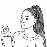 Ariana Grande Coloring Pages Print sketch template
