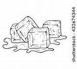 Ice Cubes Colouring Pages Drawing sketch template