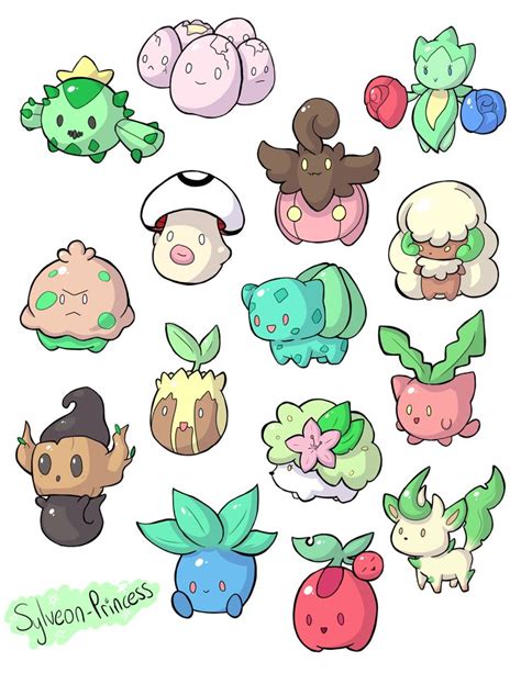 Sylveon Princess “ Cute Grass Types Pokemon Sticker Sheet