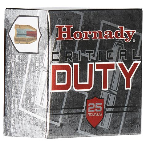 hornady critical duty mm p luger  grain flexlock ammunition  rounds shop shooting