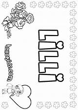 Lilli Coloring Girl Color Hellokids Pages Name Print sketch template