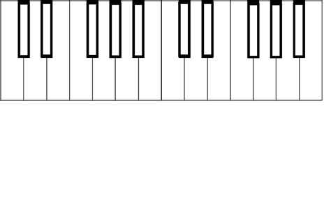 blank piano keyboard clipart