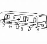 Tren Pasajeros Treno Esperando Passeggeri Dibujo Attesa Trenes Acolore Treni Stampare sketch template