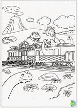 Dinokids Desenhos Dinossauros Comboio Colorir sketch template