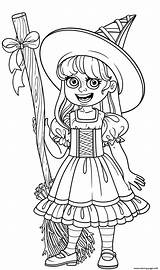 Halloween Sorciere Costume Magie Aime Broomstick Imprimer sketch template