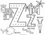 Coloring Letter Pages Zipper Printable Alphabet Sheets Colouring Sheet Big Visit sketch template