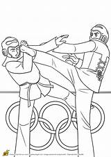 Taekwondo Karate Jeux Olympiques Tae Kwon Colorear Sketchite Coloringhome Colouring Martial Olympic sketch template