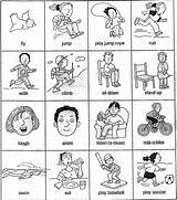Verbs Verb Esl Cards English Sheet Beginner Card Teaching Basic Kids Vocabulary Verbo Games Students sketch template