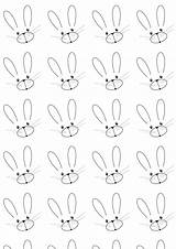 Bunny Paper Scrapbooking Digital Line Freebie Geschenkpapier Ausdruckbares Printable sketch template