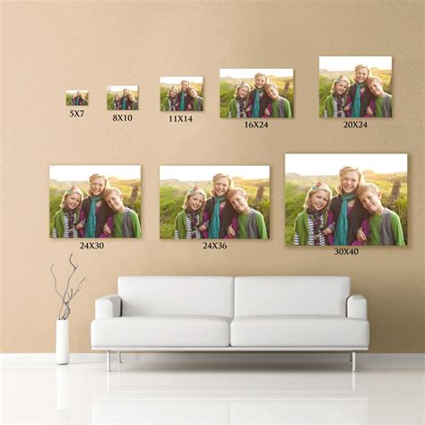 great  sizing  canvas gallery wall photo wall display