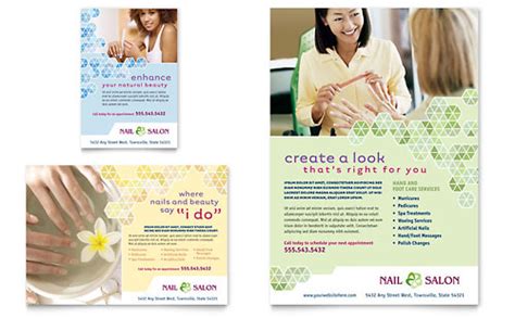 beauty and nail salon print ad templates health and beauty