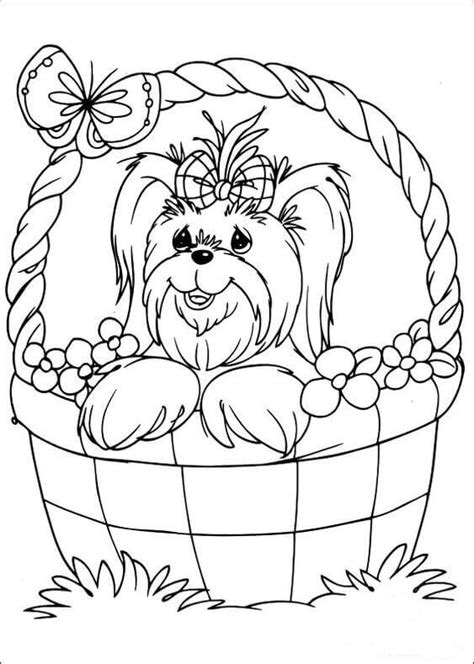 printable cute dog coloring pages