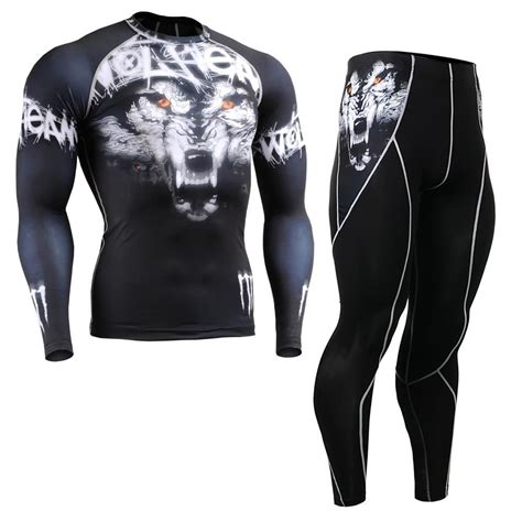 lonewolf cycling compression set mens workout clothes