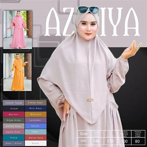 Jual Azmiya Baju Gamis Wanita Terbaru 2023 Dress Remaja Kekinian