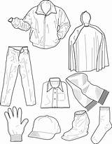 Clothes Clip Winter Clothing sketch template