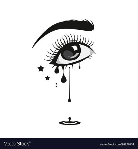 eye crying royalty free vector image vectorstock