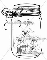 Jar Mason Firefly Coloring Drawing Printable Pages Template Bug Jars Lightning Fireflies Svg Clip Ball Getdrawings Cookie Color Binks Kids sketch template