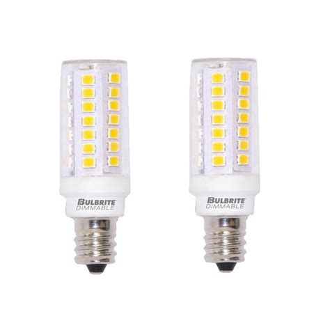 bulbrite  watt equivalent  dimmable candelabra led light bulb warm white light  pack