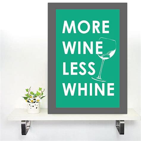 more wine less whine sign premium print reception stationery wine