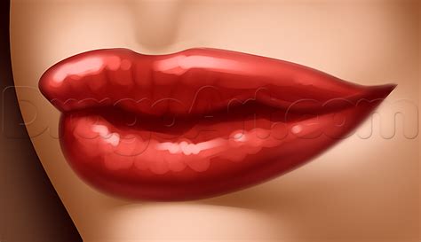 How To Draw Big Lips Step By Step Mouth People Free