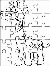 Rompecabezas Jigsaw Pieces Giraff Piezas Websincloud Manzanas Bebeazul Jirafas Animalitos Recortar sketch template