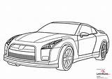 Nissan Voiture sketch template