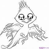Coloring Pages Cute Animals Baby Chibi Animal Phoenix Dragoart Drawing Printable Wild Cartoon Bird Drawings Color Wolf Google Adults Anime sketch template