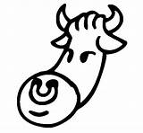 Cow Head Coloring Coloringcrew sketch template