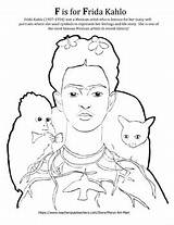 Frida Kahlo History sketch template