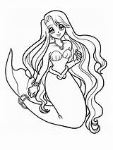 Pages Coloring Mermaid Melody Printable sketch template