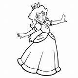 Mario Princesspeach Peach Princess Coloring Pages Coloringpages4u sketch template