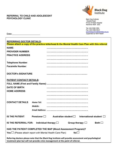 referral form templates medical general templatelab
