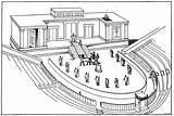 Teatro Romano Colorare Teatr Rzymski Romanos Greco Kolorowanka Theatre Stary Kolorowanki Edificios Disegno Antigua Disegnare Antico Grecia sketch template