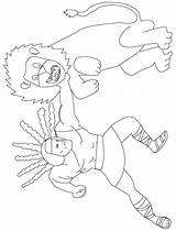 Samson Lion Oppression Philistines sketch template