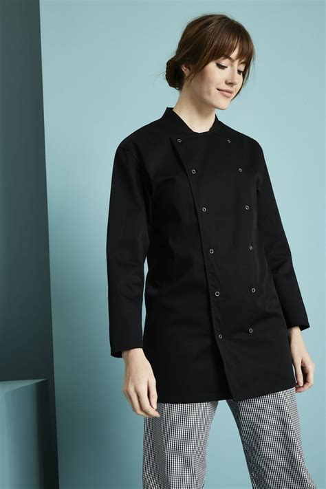 unisex long sleeve chef s jacket black