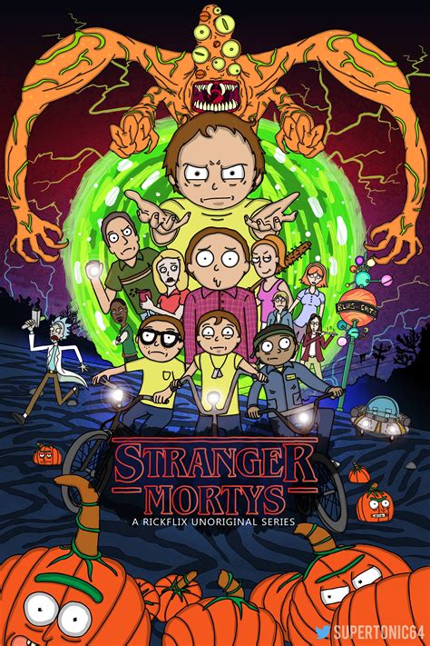 after 3 months i finally finished my rick and morty stranger things