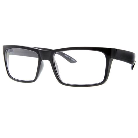 black frame glasses fashion rectangle fake nerd interview smart clear