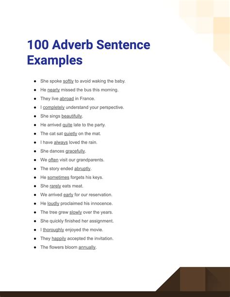adverb  examples    tips