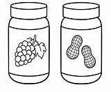 Peanut Butter Jelly Clipart Coloring Jar Jam Clip Outline Drawing Line Cookie Jars Cliparts Pages Sandwich Transparent Pbj Peanuts Cute sketch template