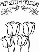 Spring Flowers Coloring Pages Flower sketch template