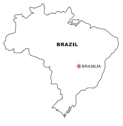 Map Of Brazil Coloring Color Area