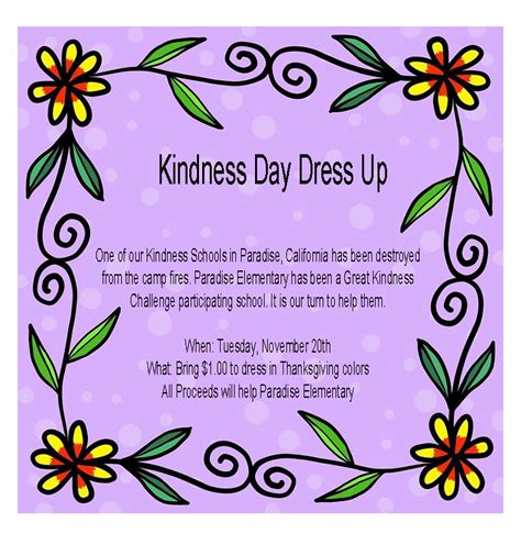 kindness day dress  palmetto elementary