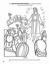 Jesus Nephites Coloring Appears Mormon Color Book Temple After He Nephi sketch template