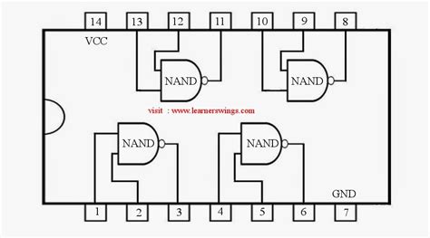 quad nand gate circuit diagram