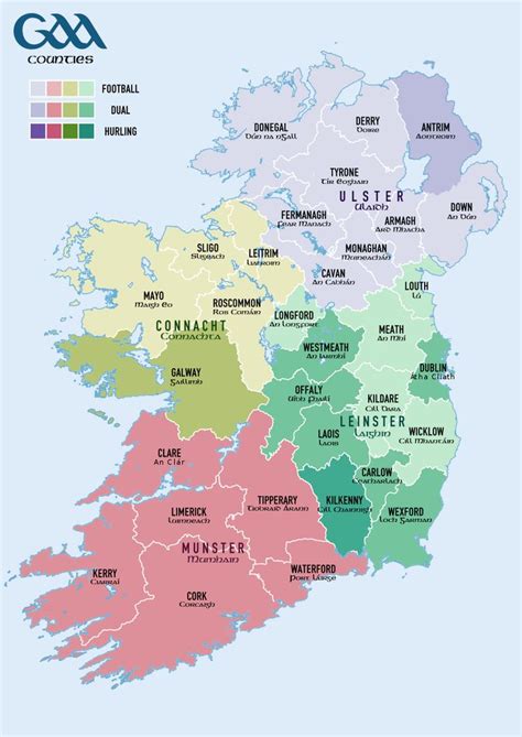gaelic games county map hurling wikipedia hurling county map gaelic