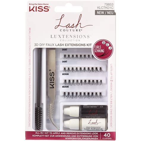 kiss lash couture  diy faux lash extensions kit false eyelashes